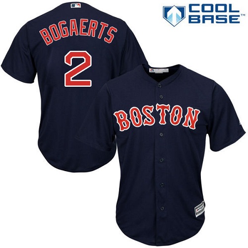 Red Sox #2 Xander Bogaerts Navy Blue Cool Base Stitched Youth MLB Jersey